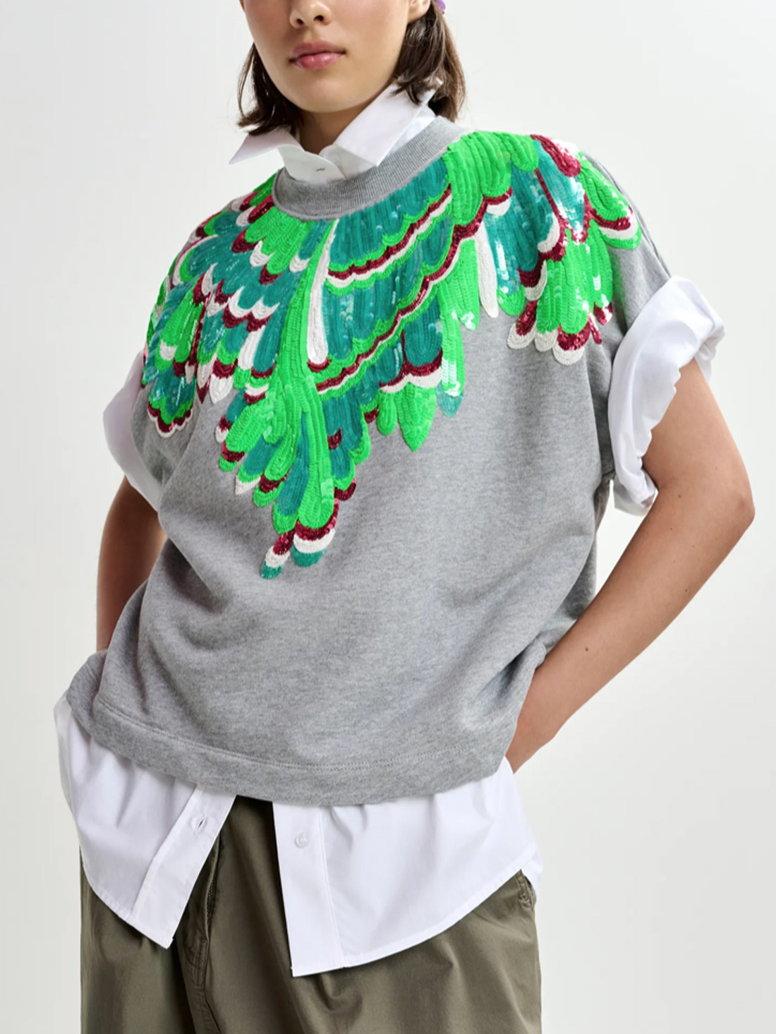 ESSENTIEL ANTWERP JOLIES EMBROIDERED SWEATSHIRT