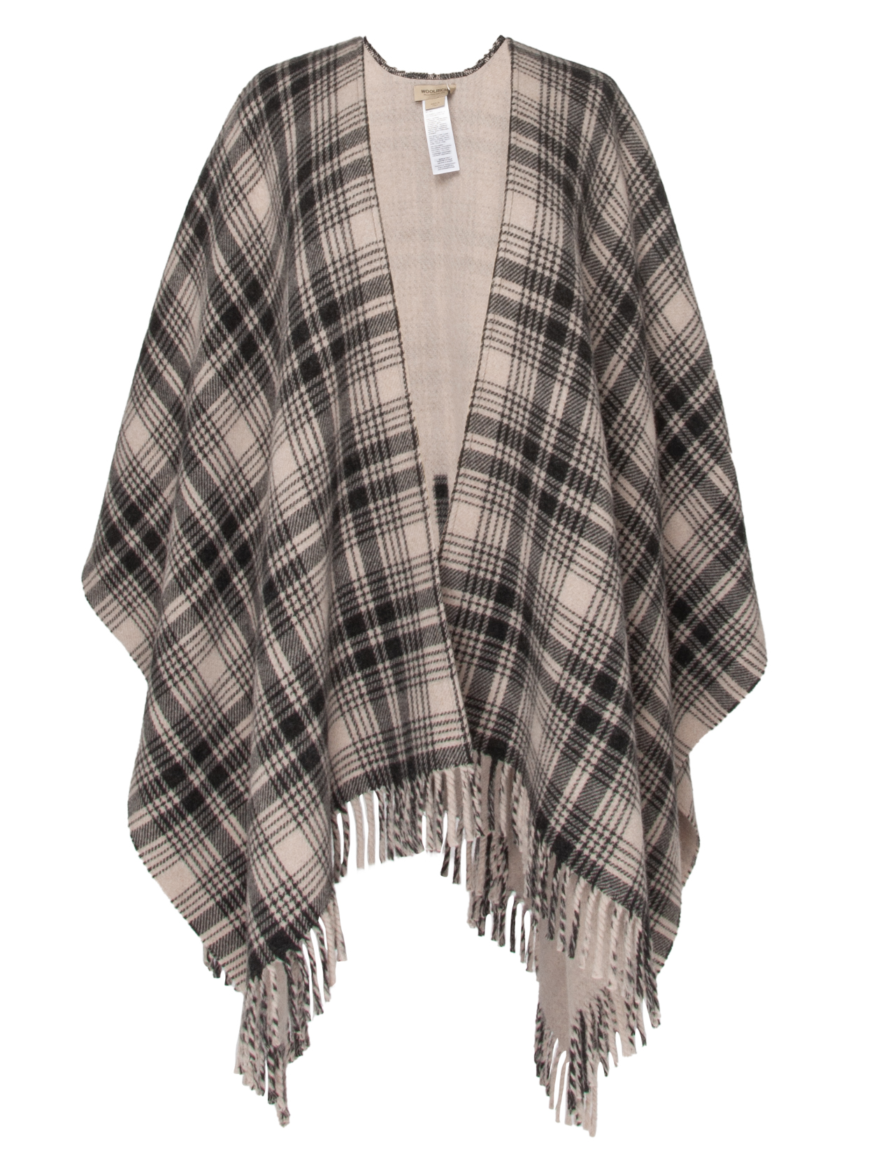WOOLRICH PLAID LOGO CAPE CFWWAC0208FRUT3888